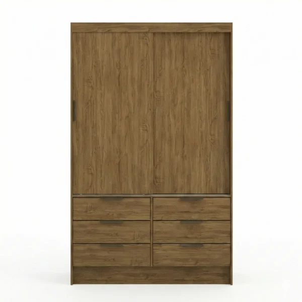 Guarda-roupa Solteiro Sevilha (2 portas, 6 gavetas)