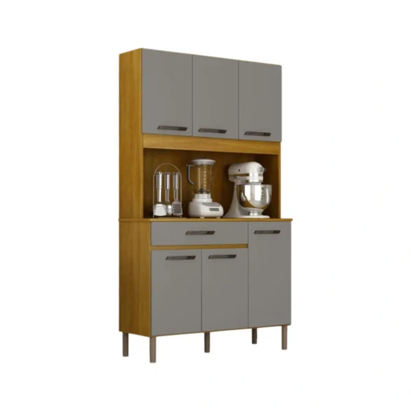 Armário De Cozinha Compacto Completo 6 Portas 1 Gaveta Viena