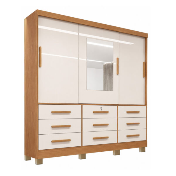 Guarda-roupa Casal 03 portas de correr Athenas