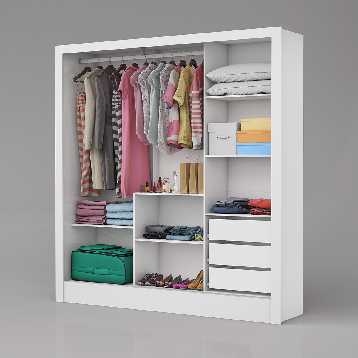 Guarda Roupas 3 PORTAS SANTIAGO PLUS - Imagem 3